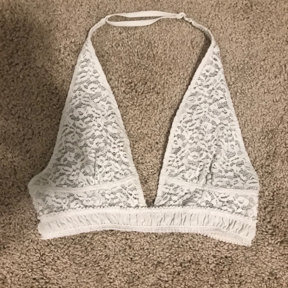 White lace bralette